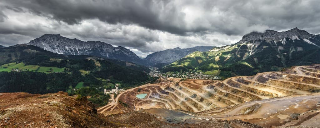 Open-pit mine industrial landscape